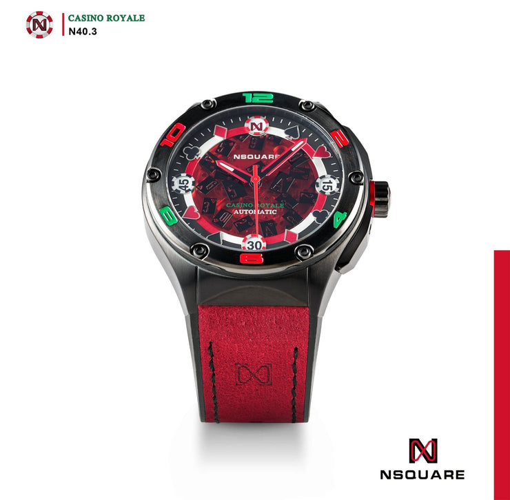 NSQUARE Casino Royale Automatic N40.3 Red Black Limited Edition - Watches.com - N40.3