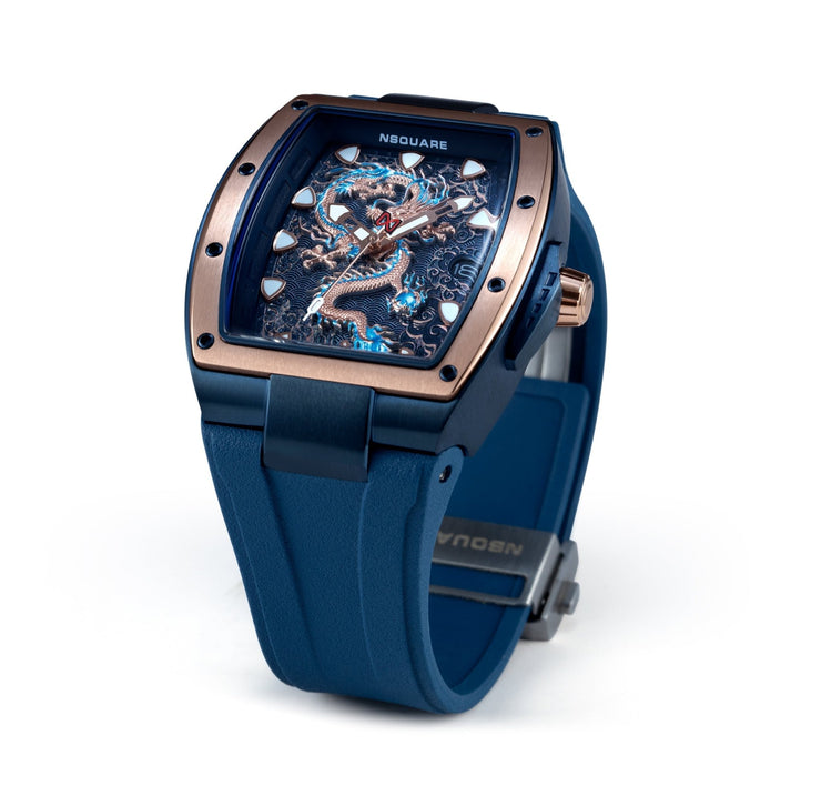 NSQUARE Dragon Overloed Automatic N57.3 RG/Blue - Watches.com - N57.3