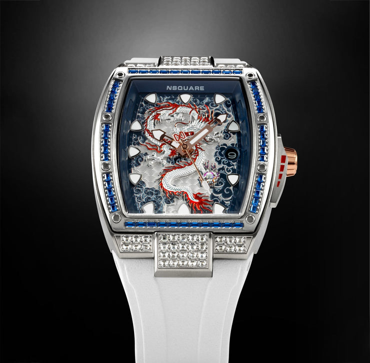 NSQUARE Dragon Overloed Automatic N57.5 SS/White - Watches.com - N57.5