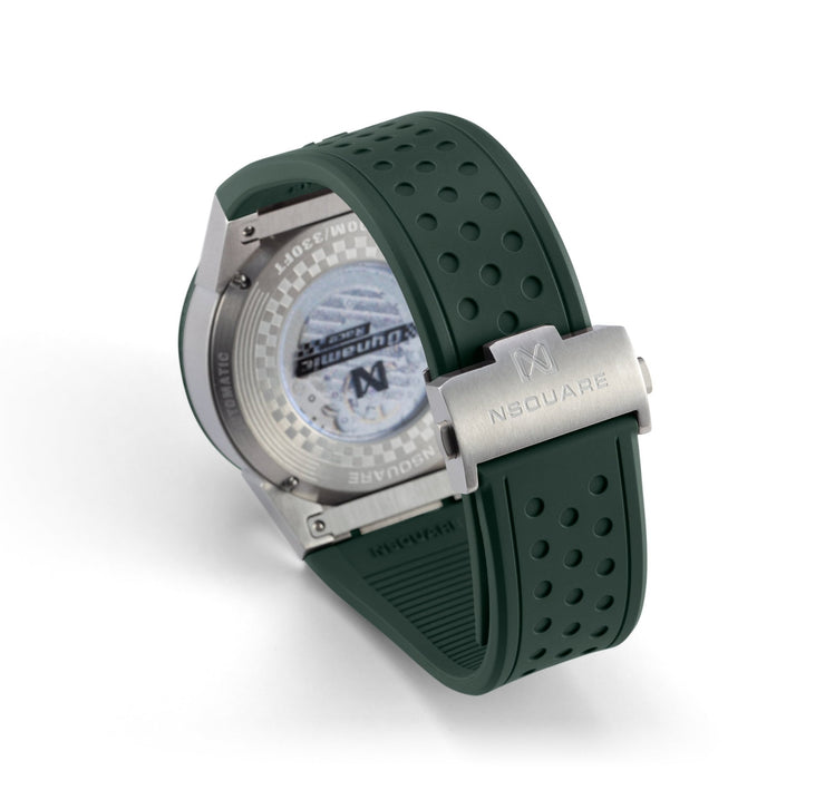 NSQUARE Dynamic Race 44mm N61.2 Green/Steel - Watches.com - N61.2