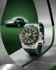 NSQUARE Dynamic Race 44mm N61.2 Green/Steel - Watches.com - N61.2