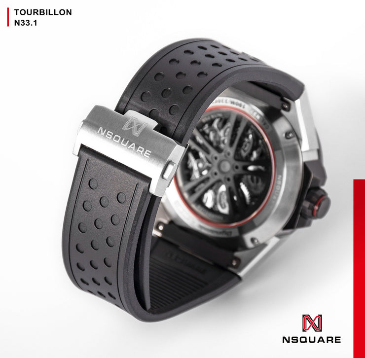 NSQUARE Dynamic Race Tourbillon 46mm N33.1 Steel Ceramic Black Limited Edition - Watches.com - N33.1