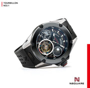 NSQUARE Dynamic Race Tourbillon 46mm N33.1 Steel Ceramic Black Limited Edition - Watches.com - N33.1