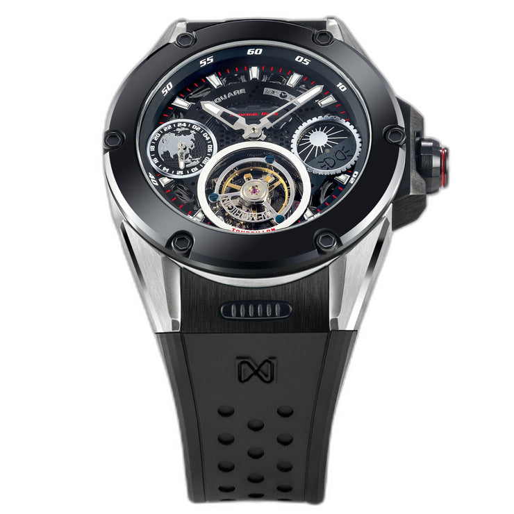 NSQUARE Dynamic Race Tourbillon 46mm N33.1 Steel Ceramic Black Limited Edition - Watches.com - N33.1