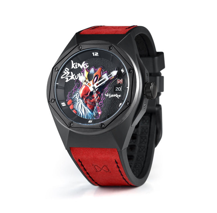 NSQUARE King Skull Automatic N43.1 Black Red - Watches.com - 