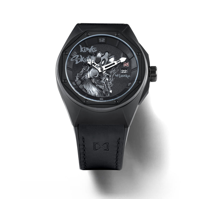 NSQUARE King Skull Automatic N43.2 All Black angled shot picture