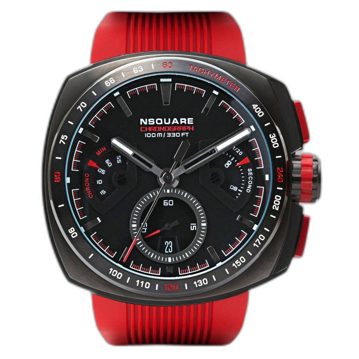 NSQUARE Nick Chronograph N07.2R Black Red angled shot picture