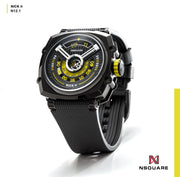 NSQUARE Nick II Automatic 45mm N12.1 Black Yellow - Watches.com - N12.1 - BLACK