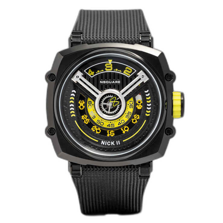 NSQUARE Nick II Automatic 45mm N12.1 Black Yellow - Watches.com - N12.1 - BLACK