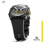 NSQUARE Nick II Automatic 45mm N12.1 Black Yellow - Watches.com - N12.1 - BLACK