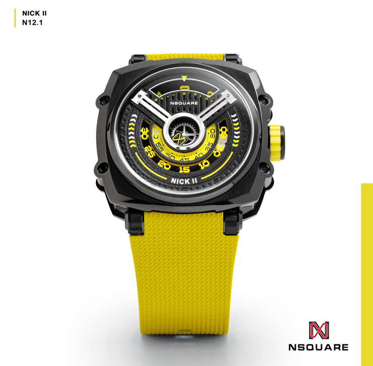 NSQUARE Nick II Automatic 45mm N12.1 Yellow Black - Watches.com - N12.1 - YELLOW