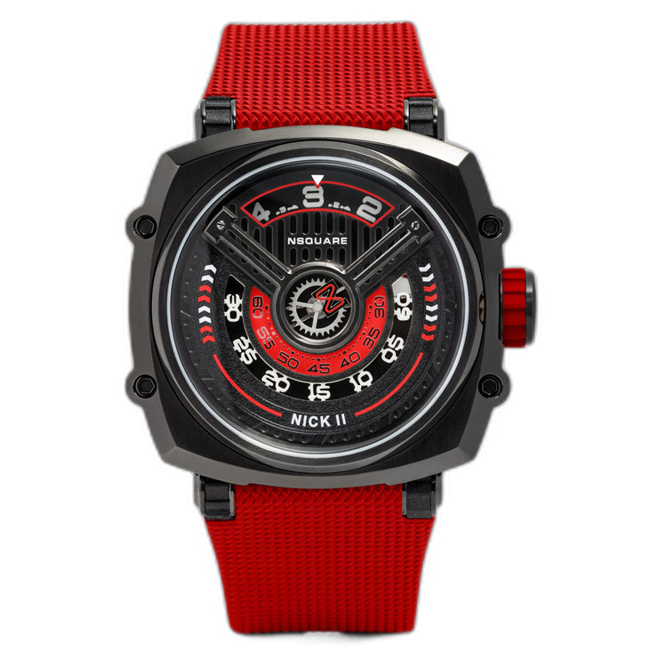 NSQUARE Nick II Automatic 45mm N12.2 Black Red - Watches.com - N12.2 - RED