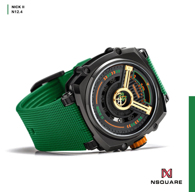 NSQUARE Nick II Automatic 45MM N12.4 Green - Watches.com - N12.4