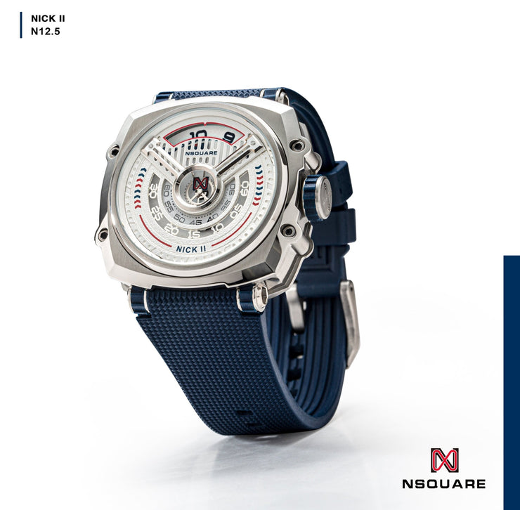 NSQUARE Nick II Automatic 45mm N12.5 Blue Steel - Watches.com - N12.5