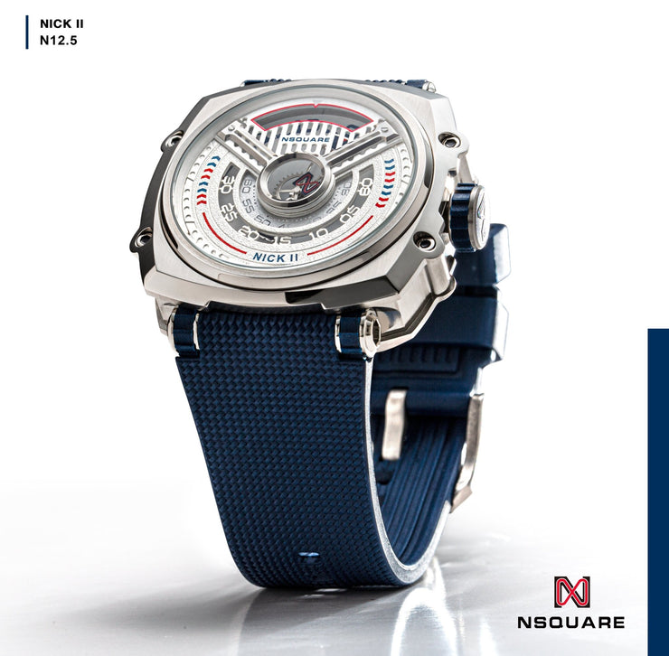 NSQUARE Nick II Automatic 45mm N12.5 Blue Steel - Watches.com - N12.5