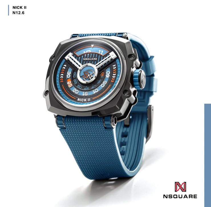 NSQUARE Nick II Automatic 45mm N12.6 Misty Blue - Watches.com - N12.6