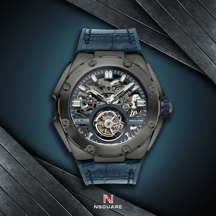 NSQUARE NM01 Tourbillon 46mm N35.5 Blue - Watches.com - N35.5