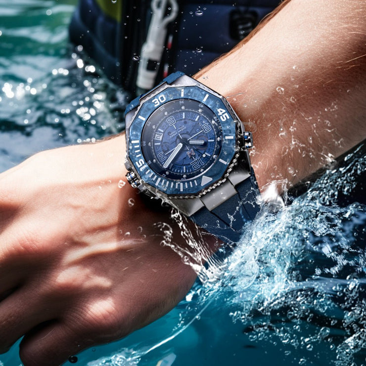 NSQUARE Ocean Speed NS - 27.3 Blue Steel Diver Swiss Automatic - Watches.com - NS27.3