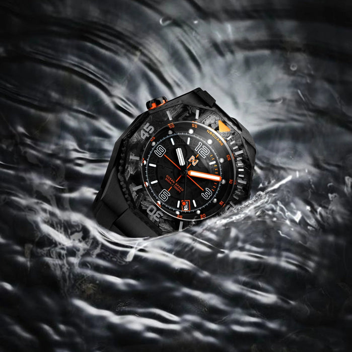 NSQUARE Ocean Speed Swiss Automatic NS-27.1 Black/Orange angled shot picture