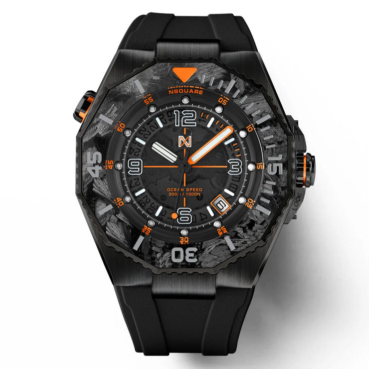 NSQUARE Ocean Speed Swiss Automatic NS - 27.1 Black/Orange - Watches.com - NS27.1 - BLACK