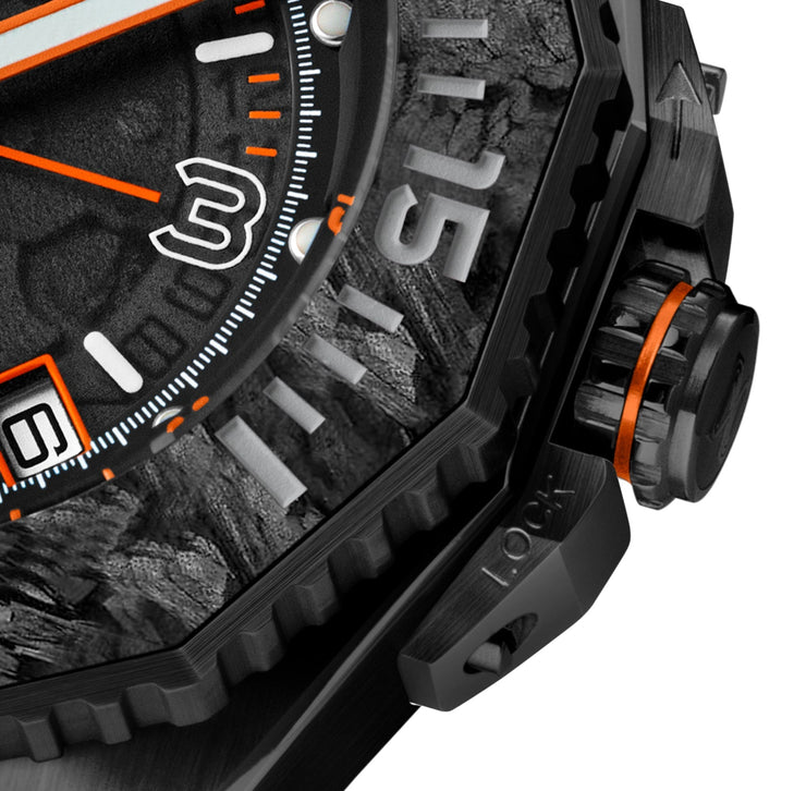 NSQUARE Ocean Speed Swiss Automatic NS - 27.1 Black/Orange - Watches.com - NS27.1 - BLACK