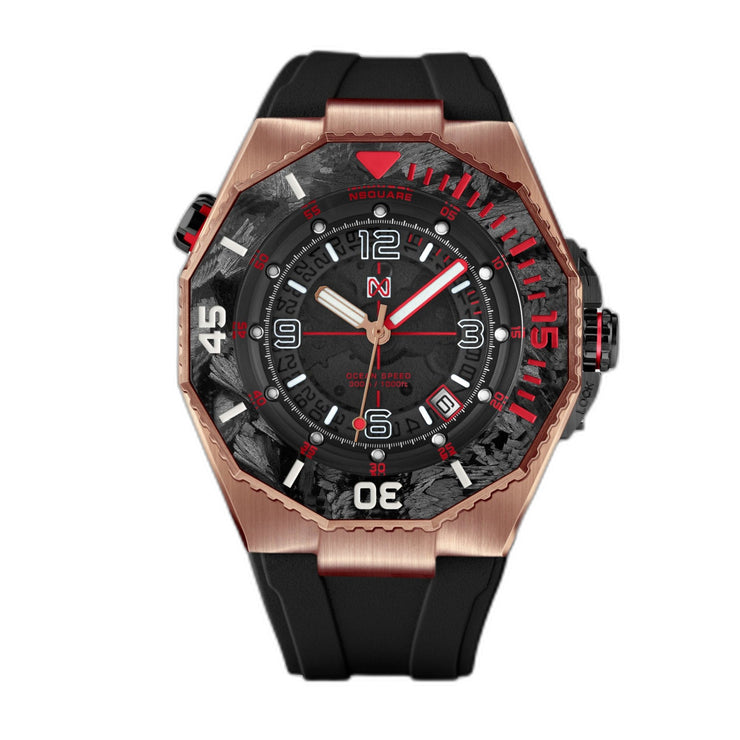 NSQUARE Ocean Speed Swiss Automatic NS27.2 Rose Gold Black - Watches.com - NS27.2