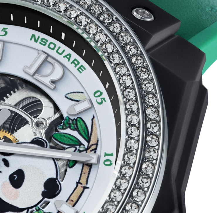 NSQUARE Panda Baby Automatic N46.2 Black Green Limited Edition - Watches.com - N46.2