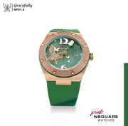 NSQUARE PINK Gracefully Automatic 40mm NP01.4 Green - Watches.com - NP01.4