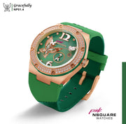 NSQUARE PINK Gracefully Automatic 40mm NP01.4 Green - Watches.com - NP01.4