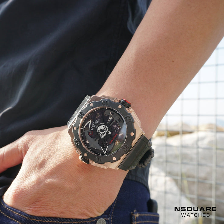 NSQUARE Pirate Storm Automatic 48mm N15.4 Black Rose Gold - Watches.com - N15.4