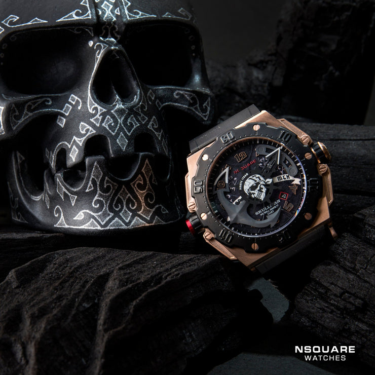 NSQUARE Pirate Storm Automatic 48mm N15.4 Black Rose Gold - Watches.com - N15.4