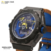 NSQUARE Pirate Storm Automatic 48mm N15.5 Black Vachetta Tan - Watches.com - N15.5