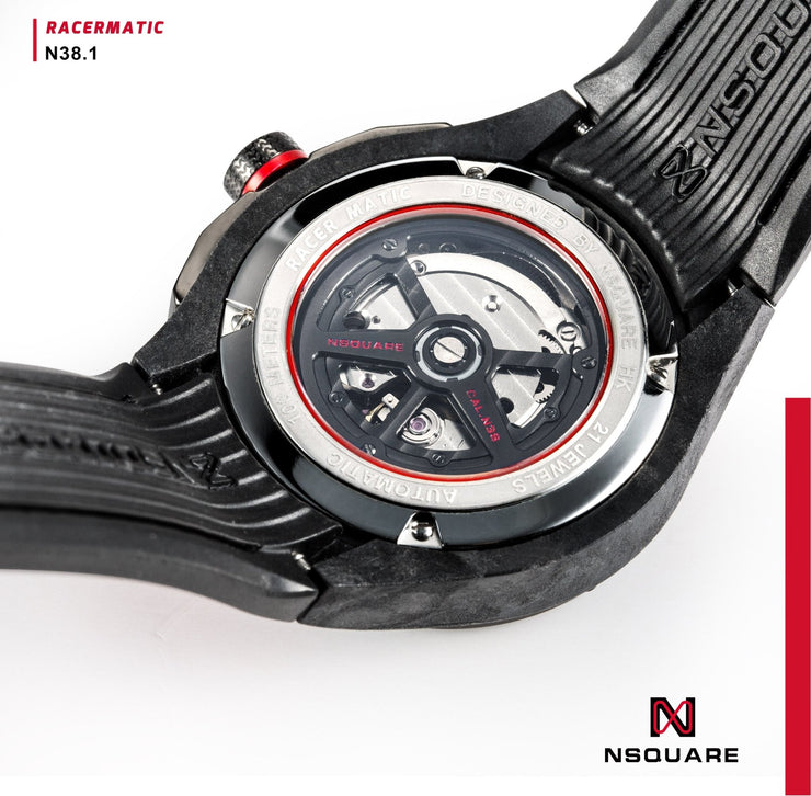 NSQUARE Racermatic Automatic N38.1 Red - Watches.com - N38.1 - RED