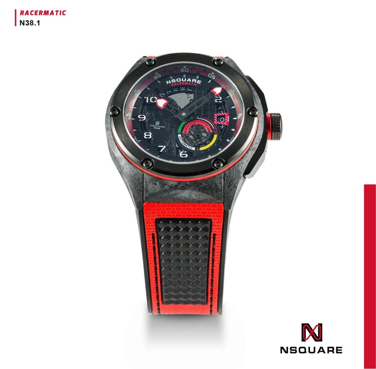 NSQUARE Racermatic Automatic N38.1 Red - Watches.com - N38.1 - RED