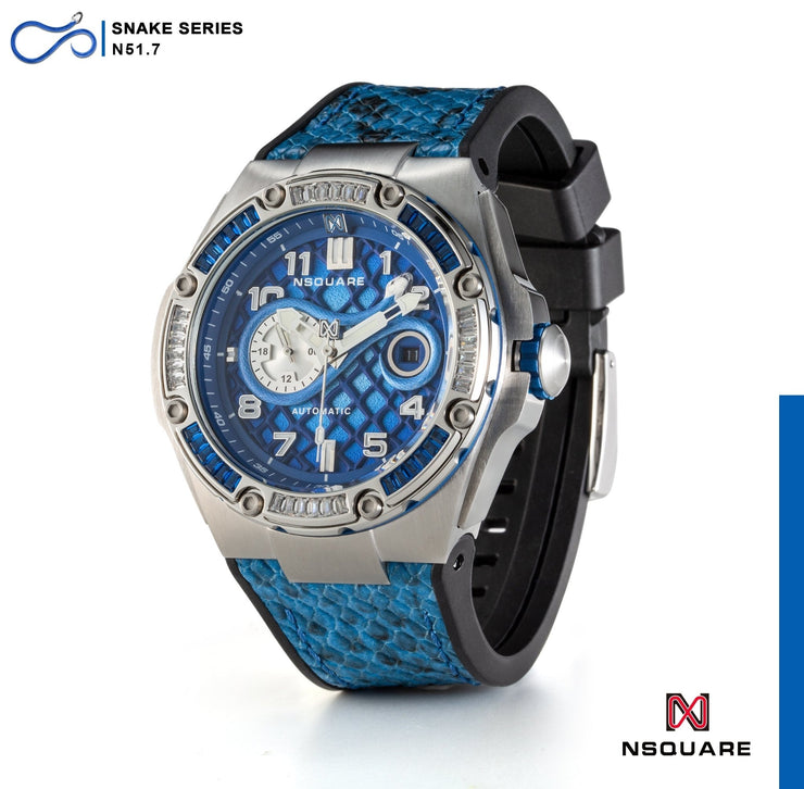 NSQUARE Snake Automatic Special Edition 46mm N51.7 Sapphire Blue - Watches.com - N51.7