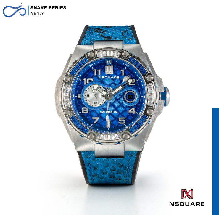 NSQUARE Snake Automatic Special Edition 46mm N51.7 Sapphire Blue - Watches.com - N51.7