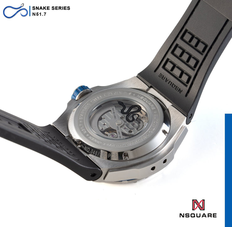 NSQUARE Snake Automatic Special Edition 46mm N51.7 Sapphire Blue - Watches.com - N51.7