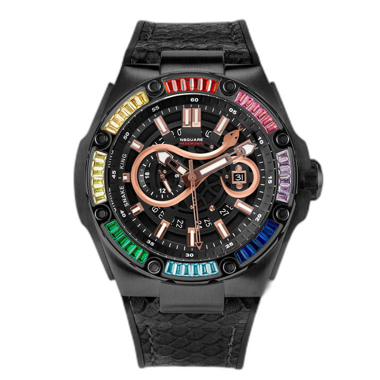 NSQUARE Snake Automatic Special Edition 46mm N51.8 Rainbow Black - Watches.com - N51.8 - BLACK