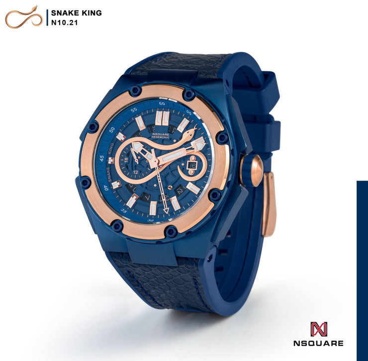 NSQUARE Snake King Automatic 46mm N10.21 Imperial Blue - Watches.com - N10.21