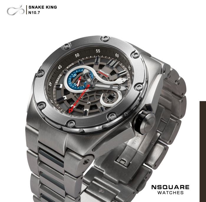 NSQUARE Snake King Automatic 46mm N10.7 Cool Gray angled shot picture