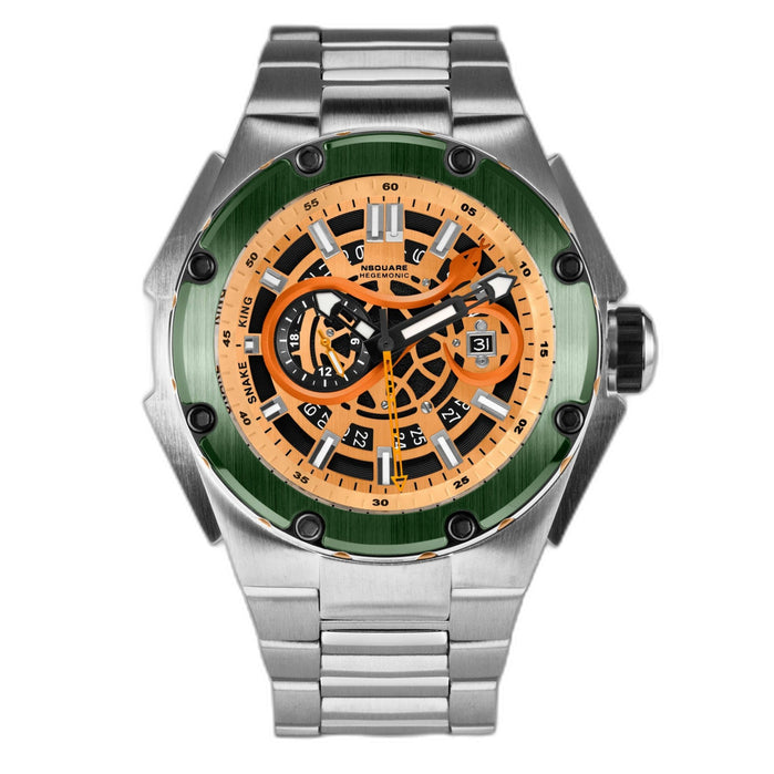 NSQUARE Snake King Automatic 46mm N10.9SS Green Magic angled shot picture