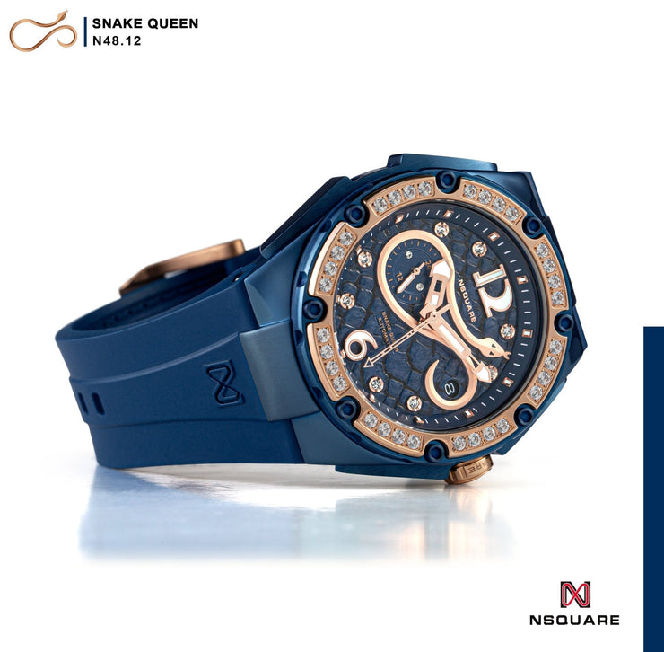 NSQUARE Snake Queen 39mm Automatic N48.12 Noble Blue - Watches.com - N48.12