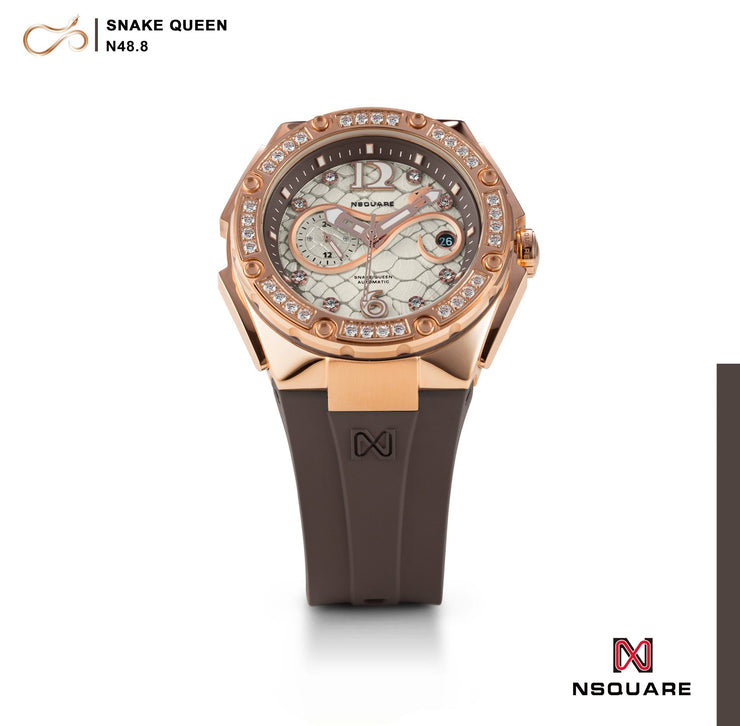 NSQUARE Snake Queen 39mm Automatic N48.8 Chocolate - Watches.com - N48.8