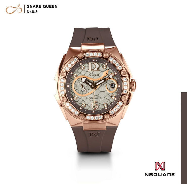 NSQUARE Snake Queen 39mm Automatic N48.8 Chocolate - Watches.com - N48.8