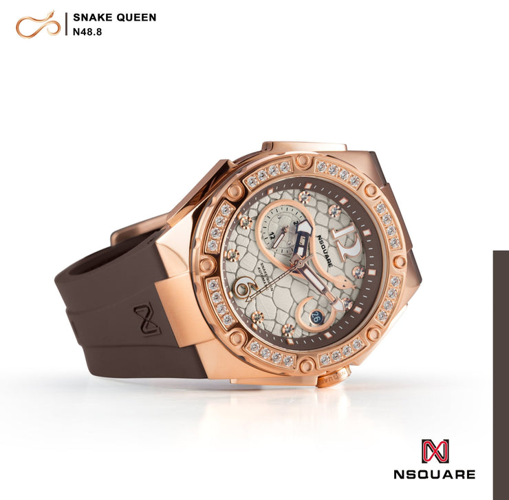 NSQUARE Snake Queen 39mm Automatic N48.8 Chocolate - Watches.com - N48.8