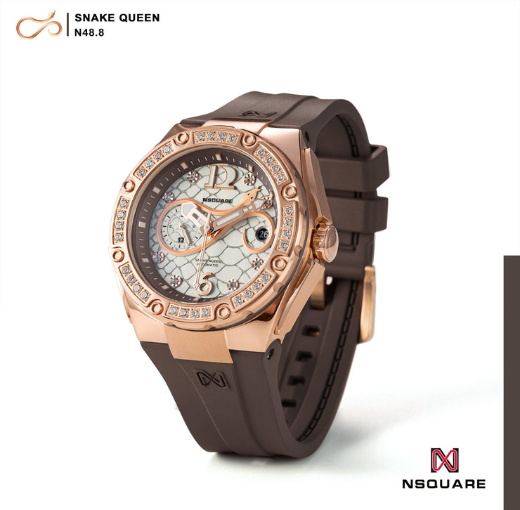 NSQUARE Snake Queen 39mm Automatic N48.8 Chocolate - Watches.com - N48.8