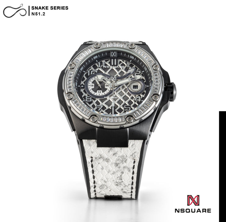 NSQUARE Snake Special Edition Automatic 46mm N51.2 White - Watches.com - N51.2