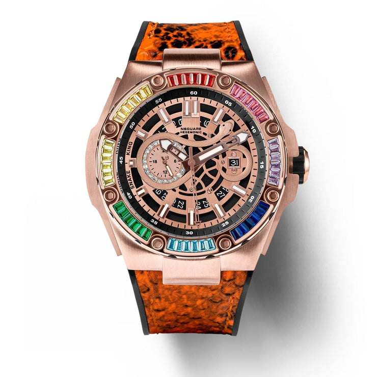 NSQUARE Snake Special Edition N51.9 Rainbow Rose Gold - Watches.com - N51.9 - Orange