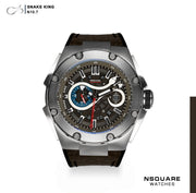 NSQUARE SnakeKing Automatic 46mm N10.7 Chocolate Steel - Watches.com - N10.7