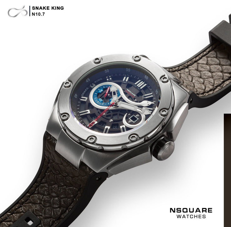 NSQUARE SnakeKing Automatic 46mm N10.7 Chocolate Steel - Watches.com - N10.7